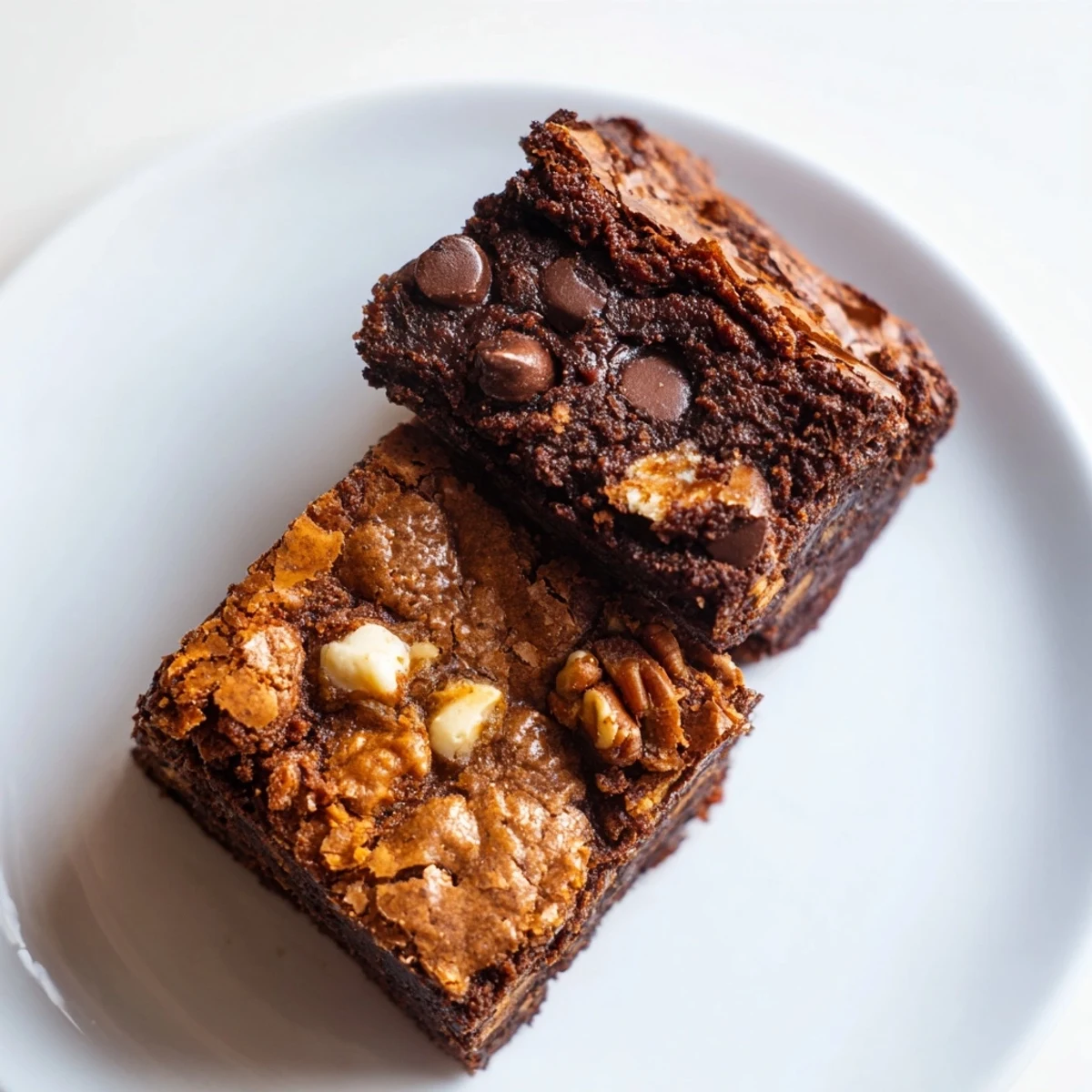 Warm, golden blondies alongside dark, rich brownies on a delicious shared dessert platter.