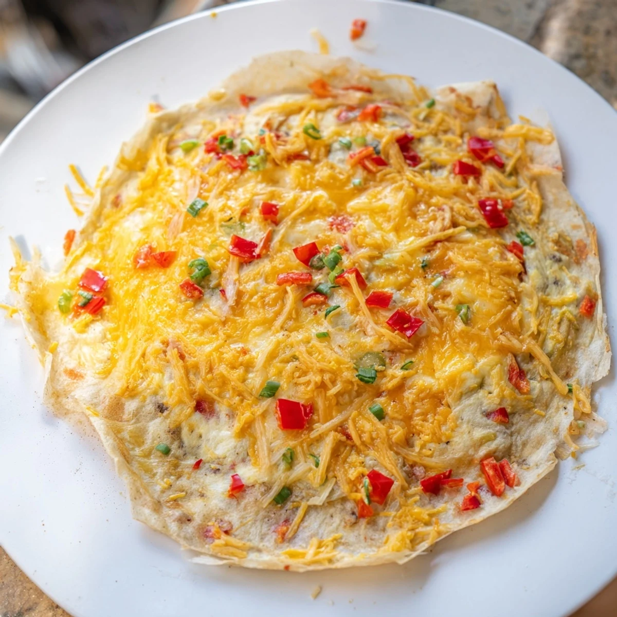 Golden, crispy Rice Paper Egg Cheese Wrap; a satisfying breakfast with melted cheese and fresh egg.