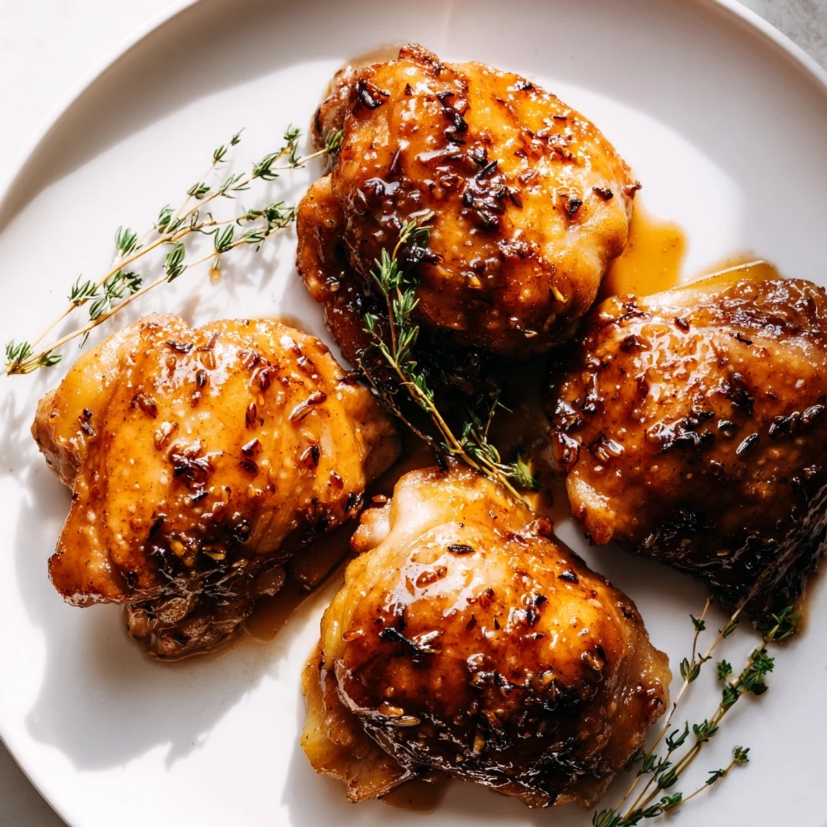 Savory baked Sticky Maple Apple Chicken, with crispy skin and fragrant maple-apple aroma, a comforting meal.