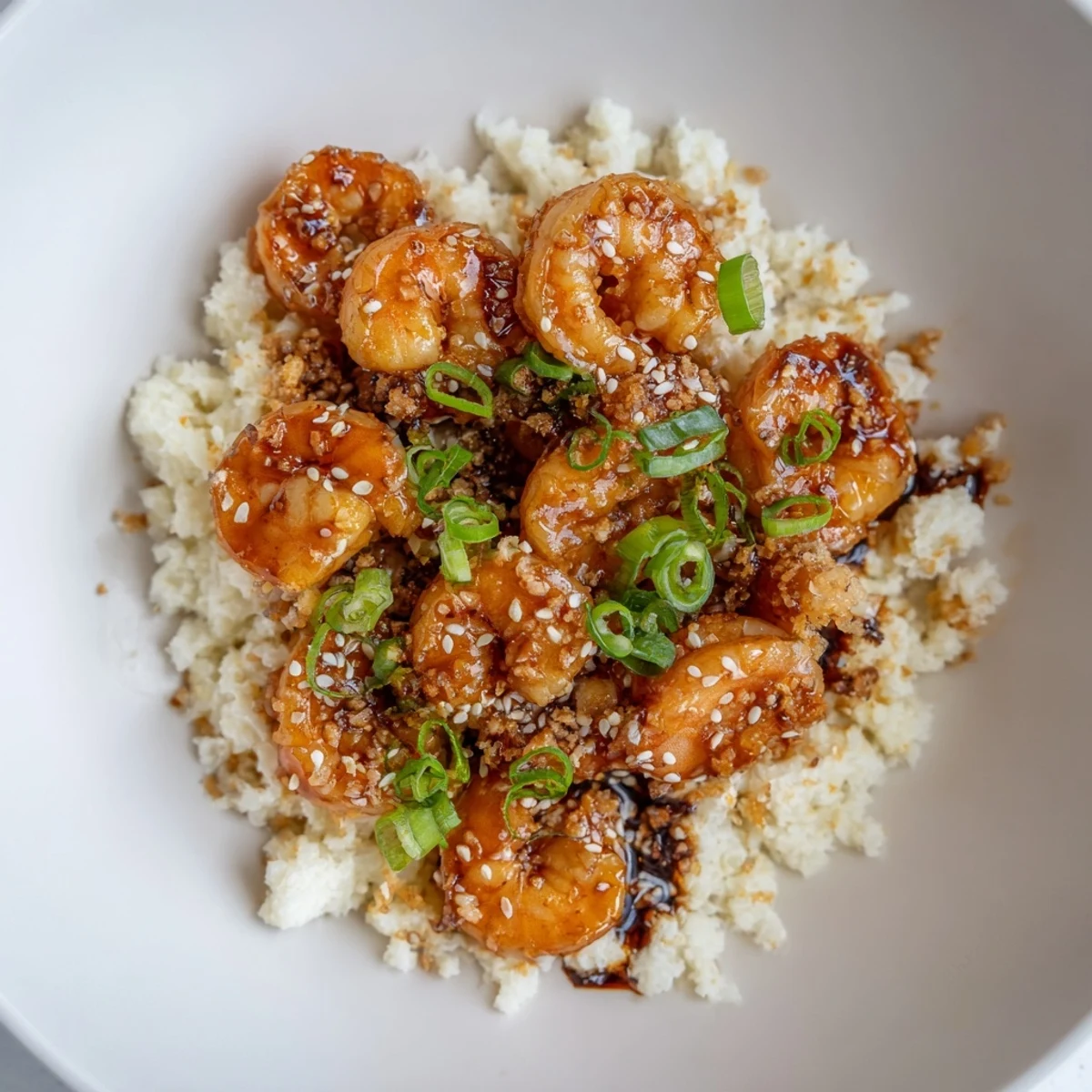 Image: A photo of finished Ginger Garlic Shrimp Bowls ready to be served.