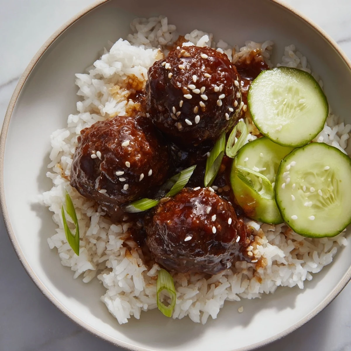Teriyaki Meatball Bowls