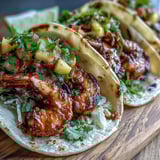 Sriracha Shrimp Tacos with Mango