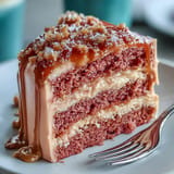 A stunning Rosé Velvet Cake with creamy frosting, perfect for celebrations.