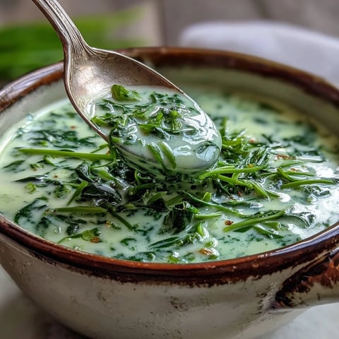 Creamy Spinach Coriander Lemongrass Soup garnished with fresh herbs and red chili, served steaming hot in a rustic bowl.