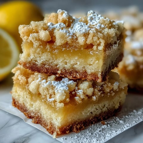Homemade Lemon Crumb Bars with a bright, tangy lemon filling and golden buttery crumb topping.