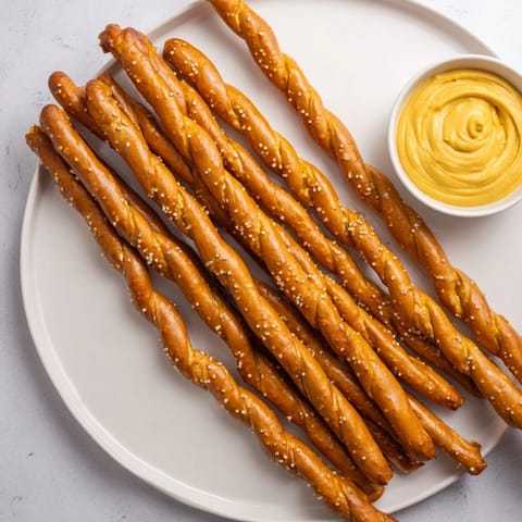 Pretzel Rods Hot Mustard