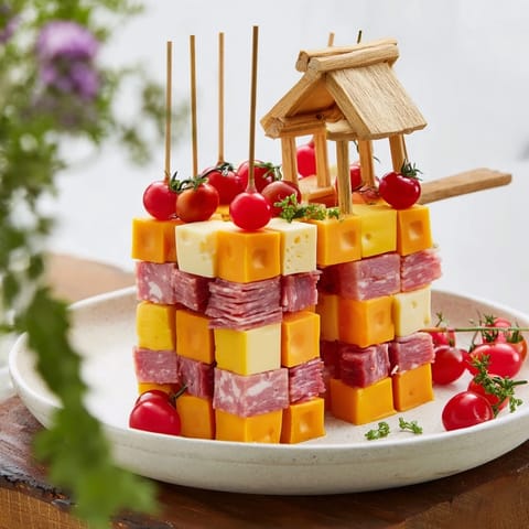 Checkerboard Chalet Cheese Meat