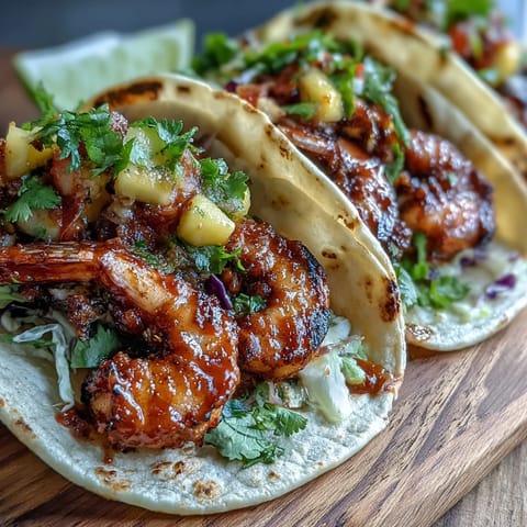 Sriracha Shrimp Tacos with Mango
