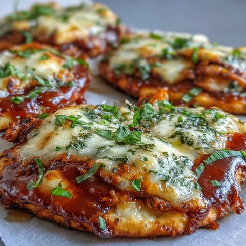 Golden Garlic Naan Margherita Pizzas fresh from the oven, showcasing bubbly mozzarella and bright green basil on crisp edges.