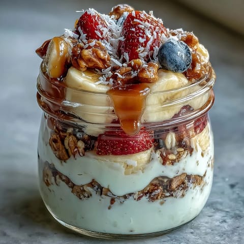 Fluffy Yogurt Banana Split