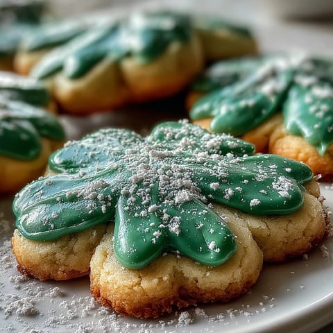 St Patricks Shamrock Cookies