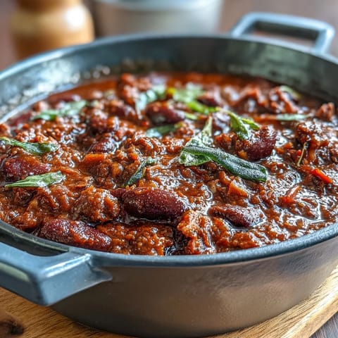 Healthy Easy One-Pot Turkey Chili with Beans in a steaming bowl, garnished with fresh cilantro and shredded cheddar cheese.