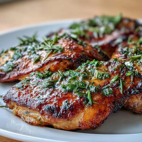 Golden roasted chicken infused with lemon and herbs, surrounded by crispy baby potatoes and fresh parsley sprigs on a rustic platter.