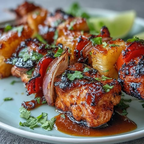 Grilled Pineapple Chicken Skewers