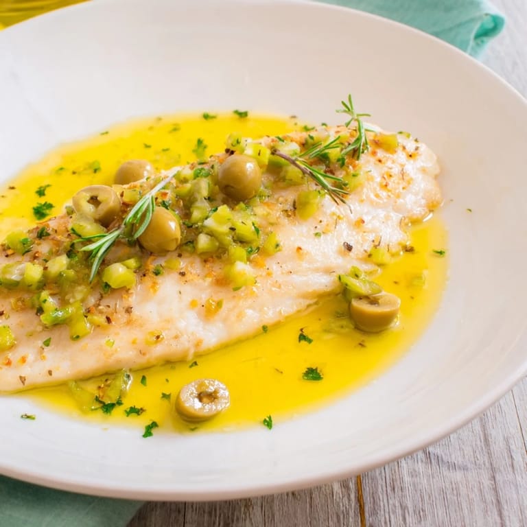 Succulent Simple Fork-Friendly Lemon-Herb Tilapia glistening with butter and herbs, perfect for a quick dinner.