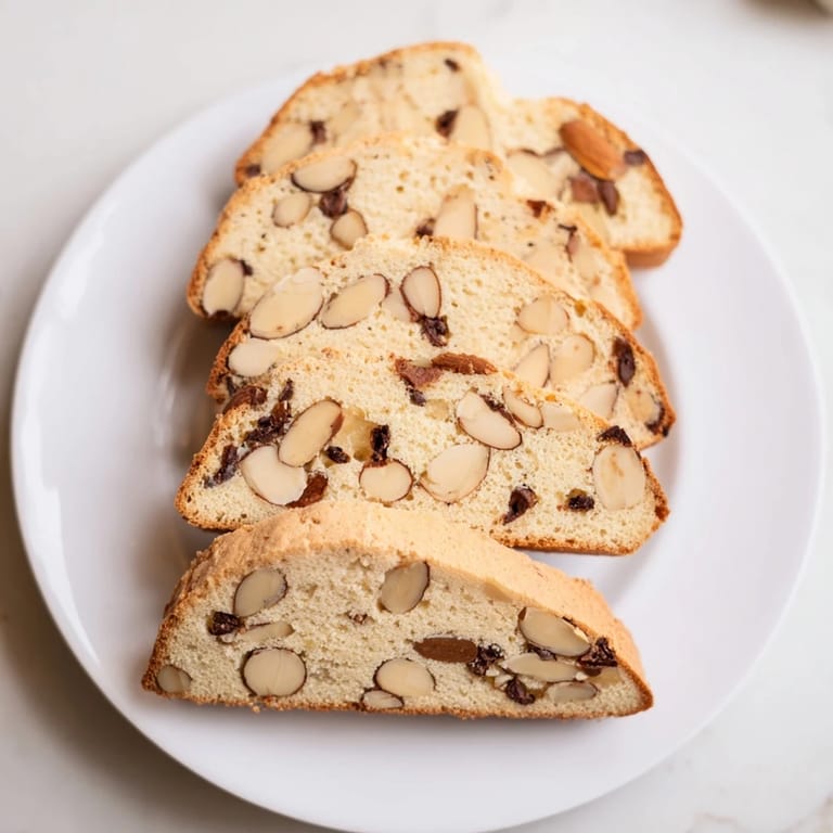 Freshly made soft sweet almond biscotti, perfect for sharing and a delightful Italian treat.