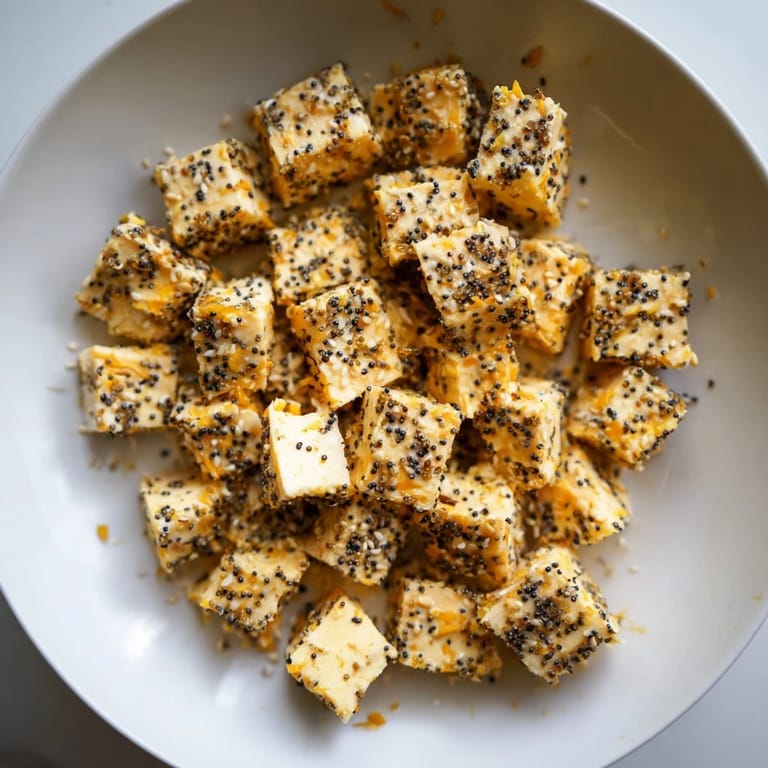 These bite-sized everything bagel cheese cubes are a quick, easy, and satisfying appetizer, ready in minutes.