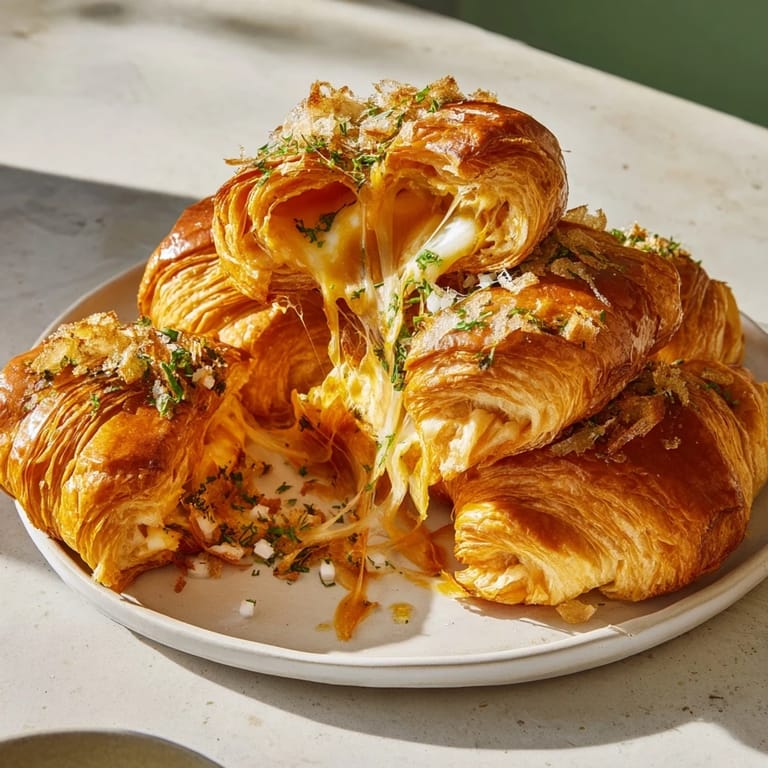 Golden, baked Savory Rolls: Crescent Roll Baked Cheese Bites, perfect, bite-sized appetizers, ready to impress.