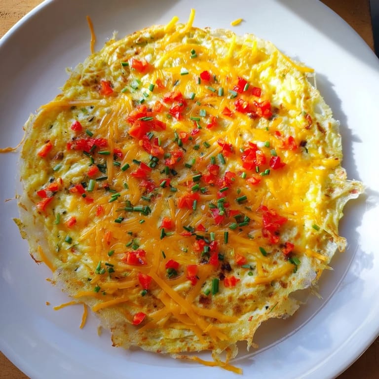 See the savory steam rise from a freshly made Rice Paper Egg Cheese Wrap, ready to eat.