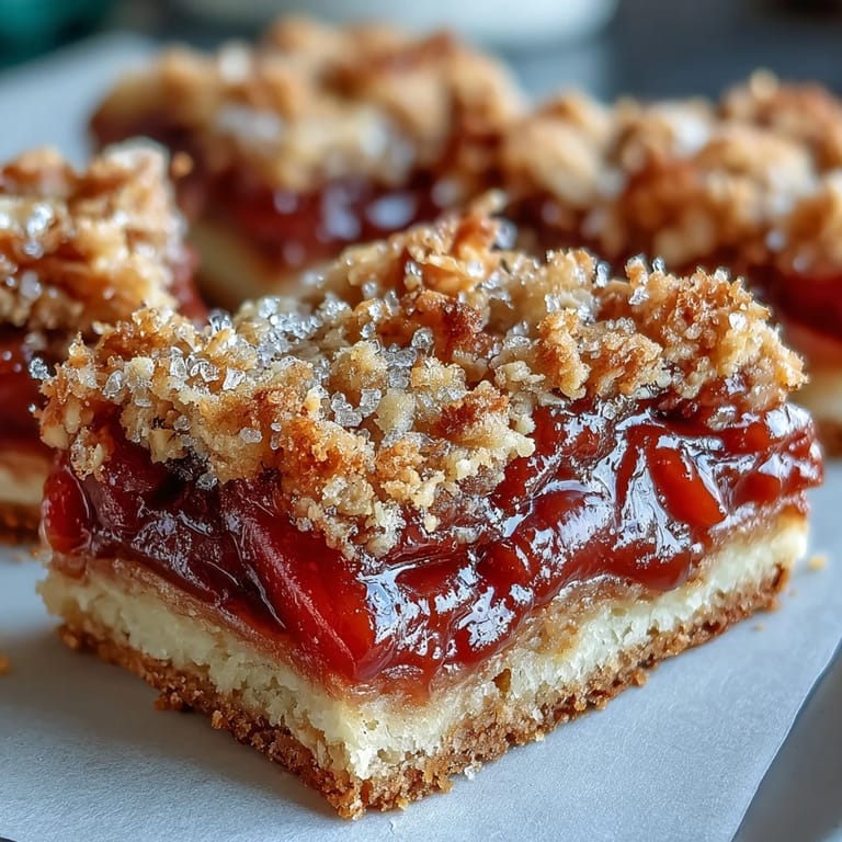 Golden Guava Cake Bars stacked on a white plate, showcasing the tender cake and luscious guava layers for dessert.