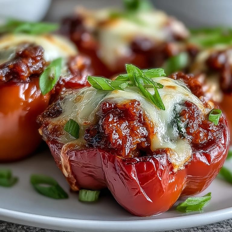 Colorful sweet mini peppers filled with savory Korean-spiced turkey and bubbling cheese.