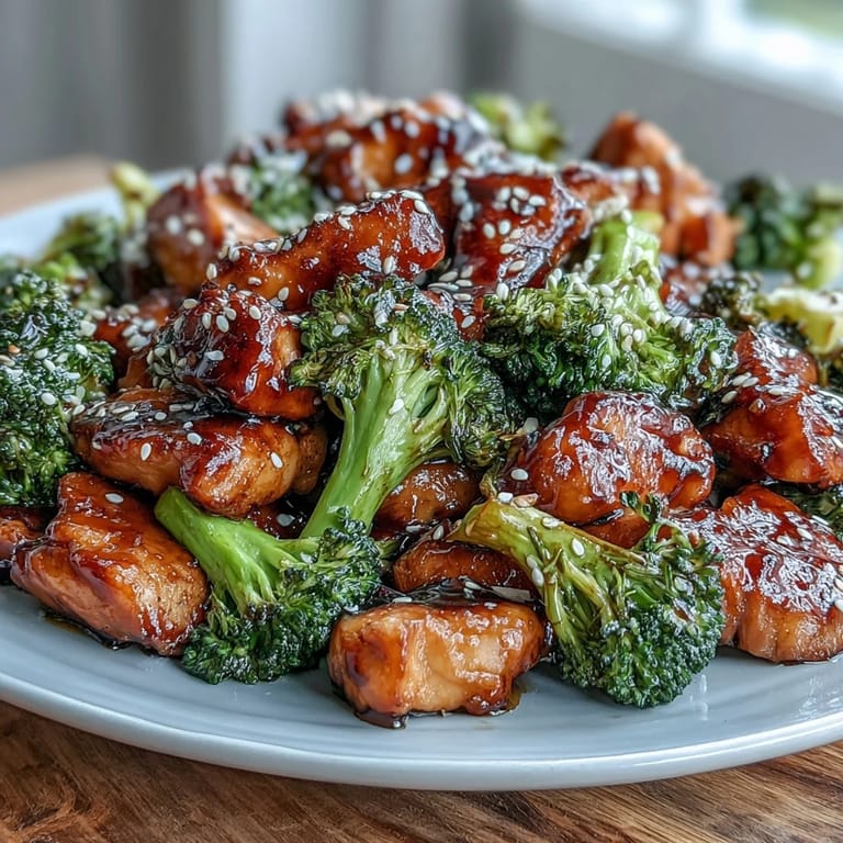 Tender chicken and crisp broccoli tossed in homemade teriyaki sauce, roasted to perfection and paired with hearty brown rice.  