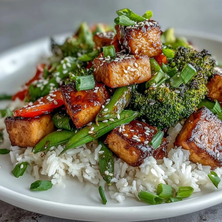 Crispy tofu and vibrant vegetables shine in this easy teriyaki tofu stir-fry, perfect for a quick and healthy weeknight dinner.
