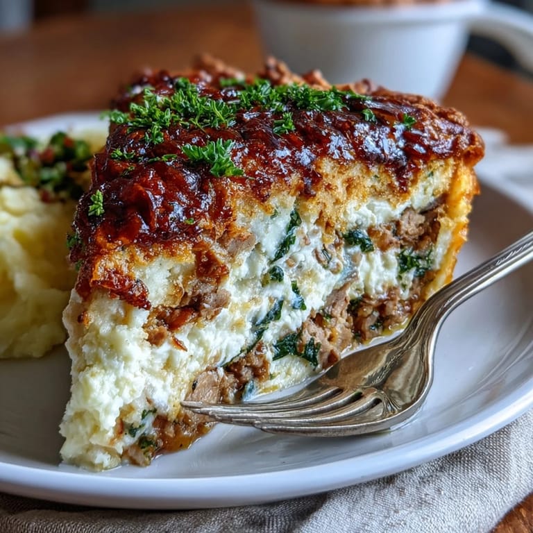 Wholesome and hearty, this turkey shepherd's pie features a light, fluffy cauliflower mash over tender turkey and vegetable filling.  