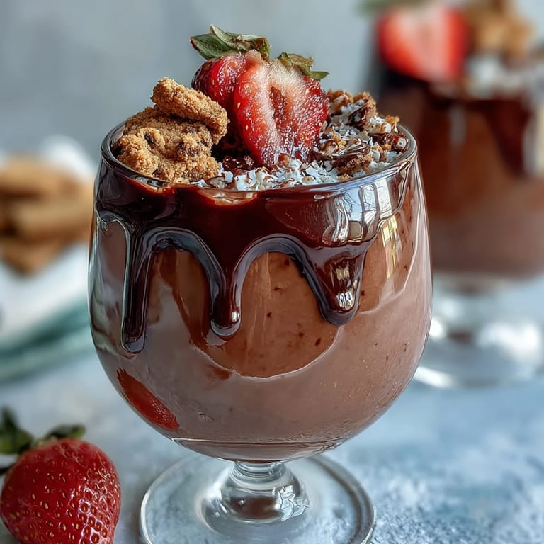 Dubai Chocolate Strawberry Cups with Lotus Biscoff Crumble: rich dark chocolate cups hold creamy strawberry filling, finished with a generous sprinkle of caramelized Biscoff crumbs for irresistible texture.  