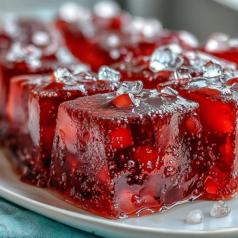 Delicate strawberry and rose gelatin pieces suspended in silky milk and cream, creating a colorful, fragrant dessert masterpiece.