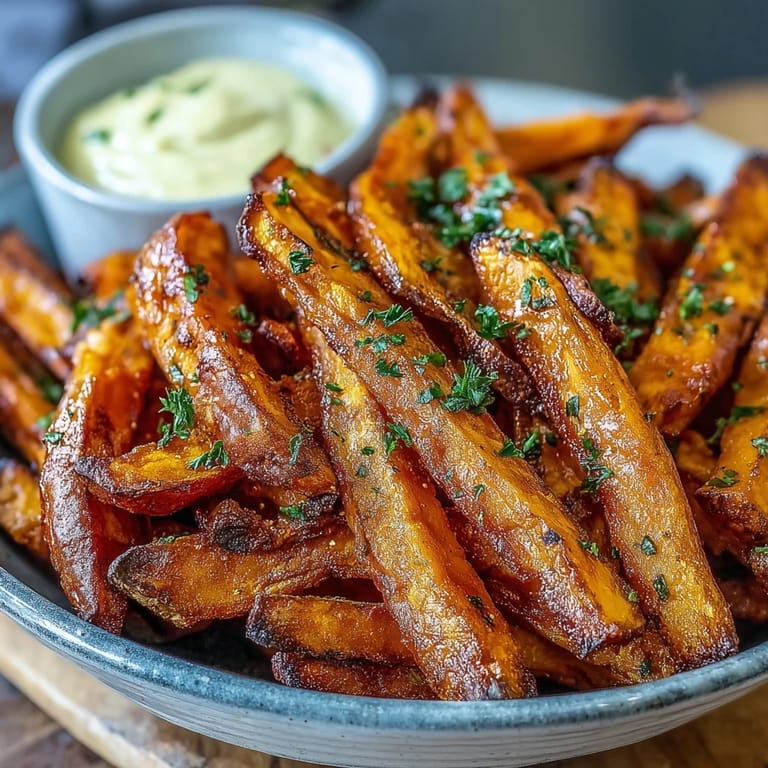 Homemade air fryer sweet potato fries, a delicious and easy side dish.