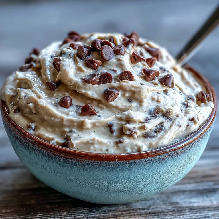 Visually, imagine a luscious Fiber-Packed Chickpea Cookie Dough Dip waiting to be devoured.