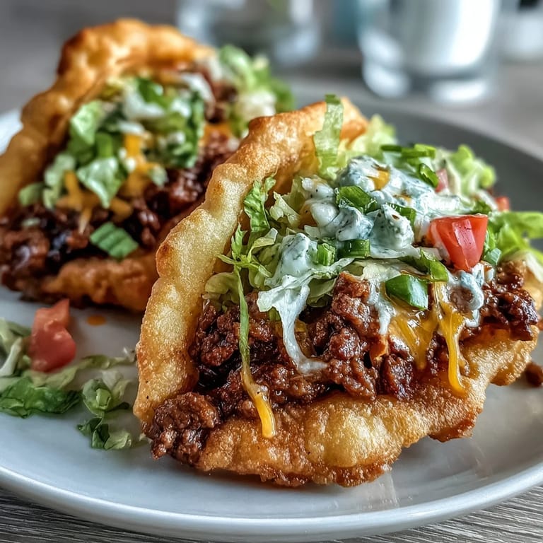 Experience low-carb cloud bread tacos loaded with flavorful ground beef and vibrant garnishes.