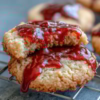 Spooky vampire bite sugar cookies with red icing drips and dramatic fang marks for Halloween parties.  