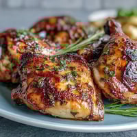 Sheet Pan Herb Chicken with Root Veggies, a vibrant one-pan meal with juicy chicken thighs and roasted carrots, parsnips, and sweet potatoes.